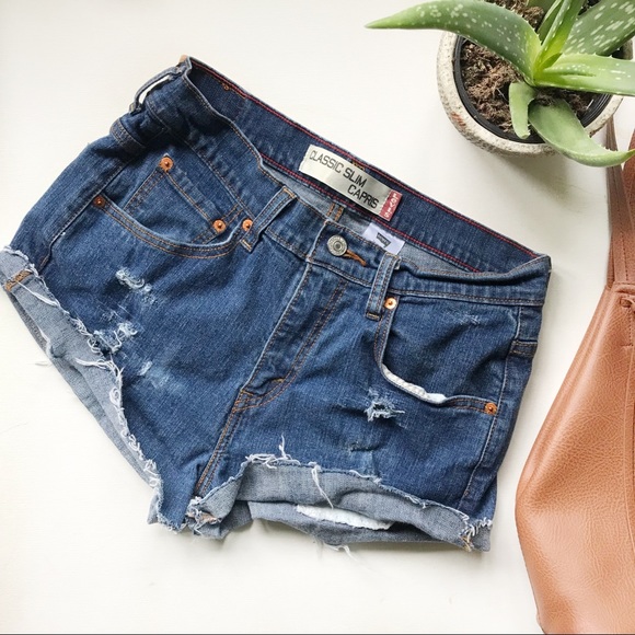 Levi's Pants - LEVI’S Hand Distressed High Rise Cut Offs